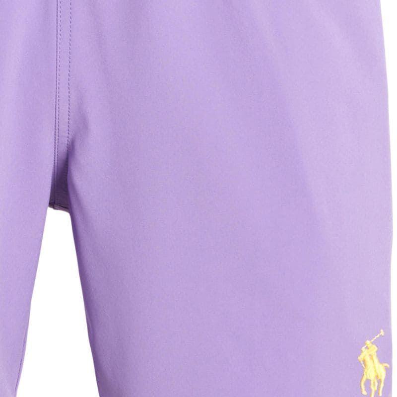 Polo Ralph Lauren Ss24 Solid Color Logo Embroidered Drawstring Casual Shorts Men Shorts Light-Purple 710829851-052