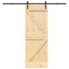 VidaXL Sliding Door and Hardware Kit 70x210 Cm Solid Pine 3332610