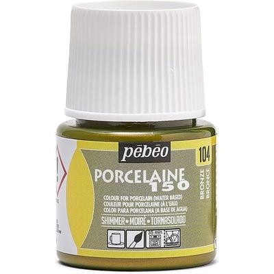 Porzellanfarbe - Pebeo - Porcelaine 150 - Packung mit 5 Flaschen - Glänzende Bronze - 45 ml
