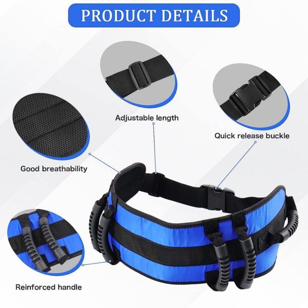 Anti-Slip Gait Belt for Seniors 6 Nylon Padded Handles Walking Assist Aid  Patients