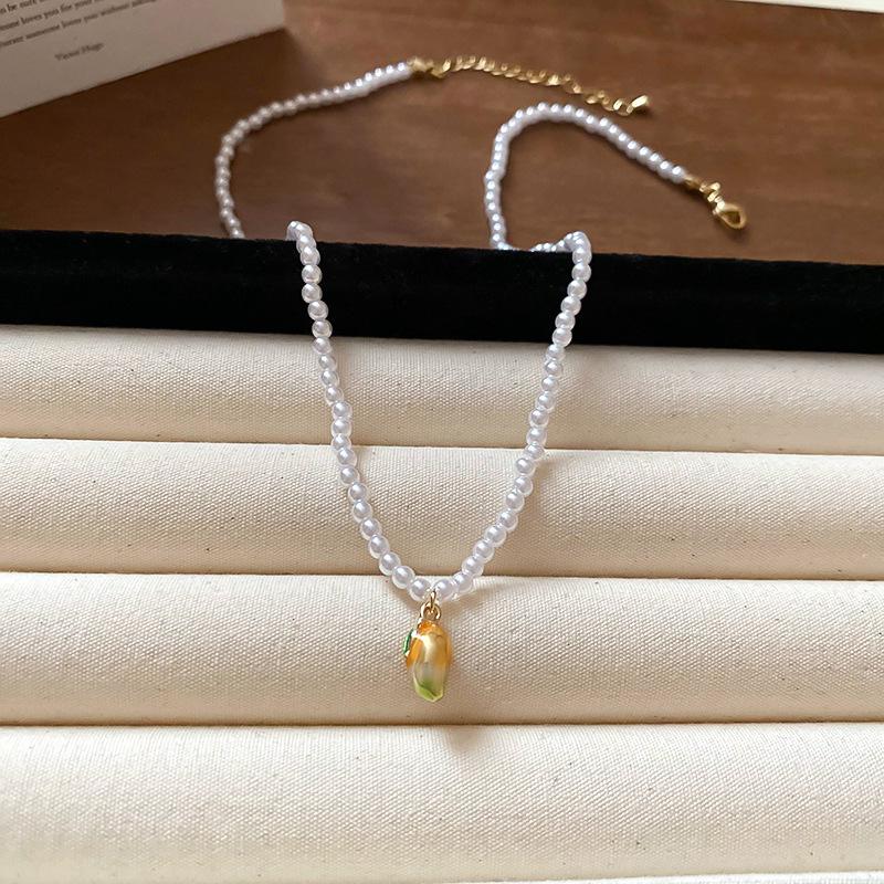 Irregular Long Pearl Necklace French Light Luxury Temperament Sweater Chain Niche Simple High Sense Necklace Women