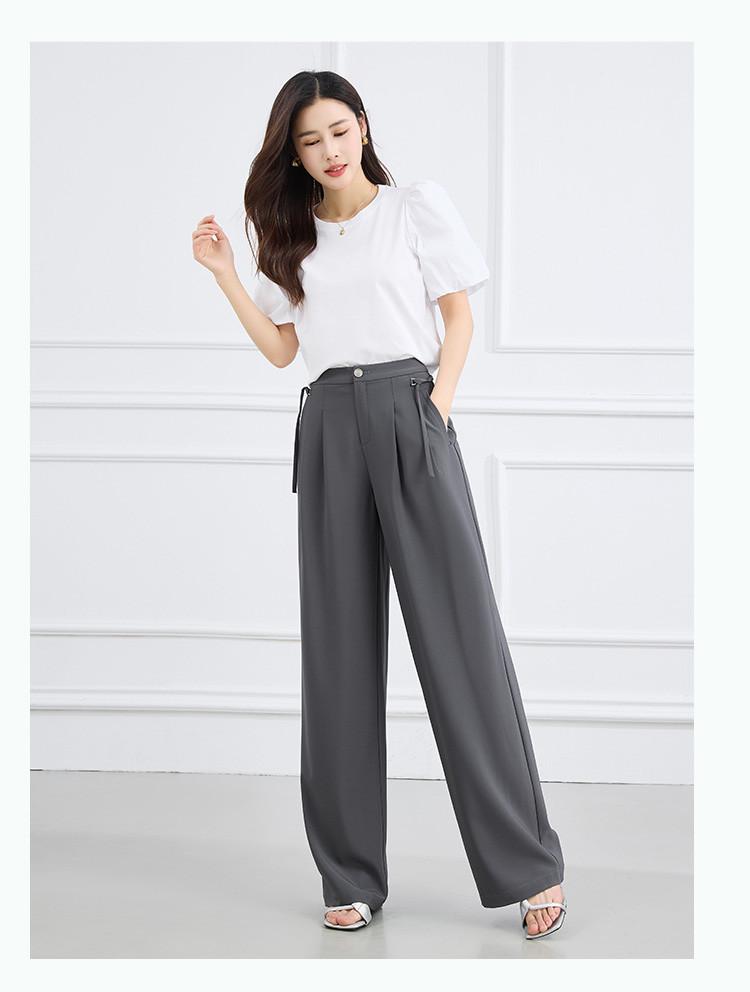 Summer High-Waisted Slimming Solid Color Temperament Women's Hanging Casual Pants