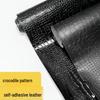 Crocodile Pattern Self-Adhesive Black Leather Sticker for Sofa Repair and Decoration