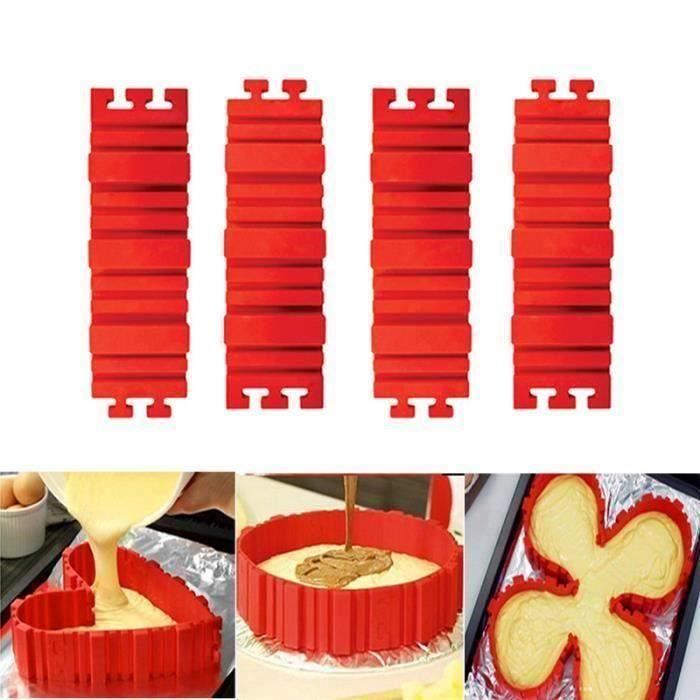 Cake Mold - Magic - 4pcs - Food Grade Silicone - Resistant from -40°C To +230°C - Red