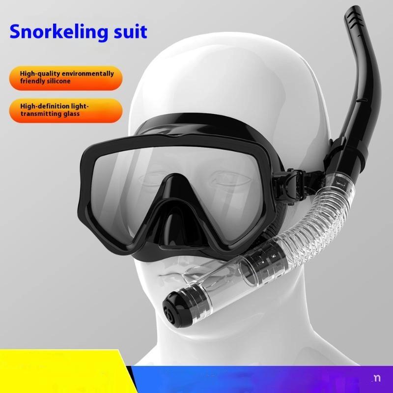 1Pc Swimming Goggles Underwater Snorkeling Mask Waterproof Breathing Diving Snorkeling Mask No Leaking With Breathing Tube
