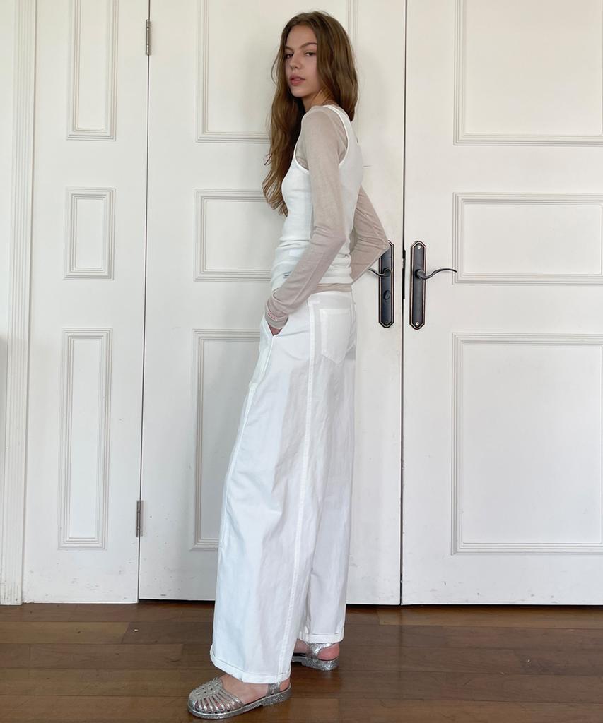 RAVEROUS Belted Balloon Pants_White