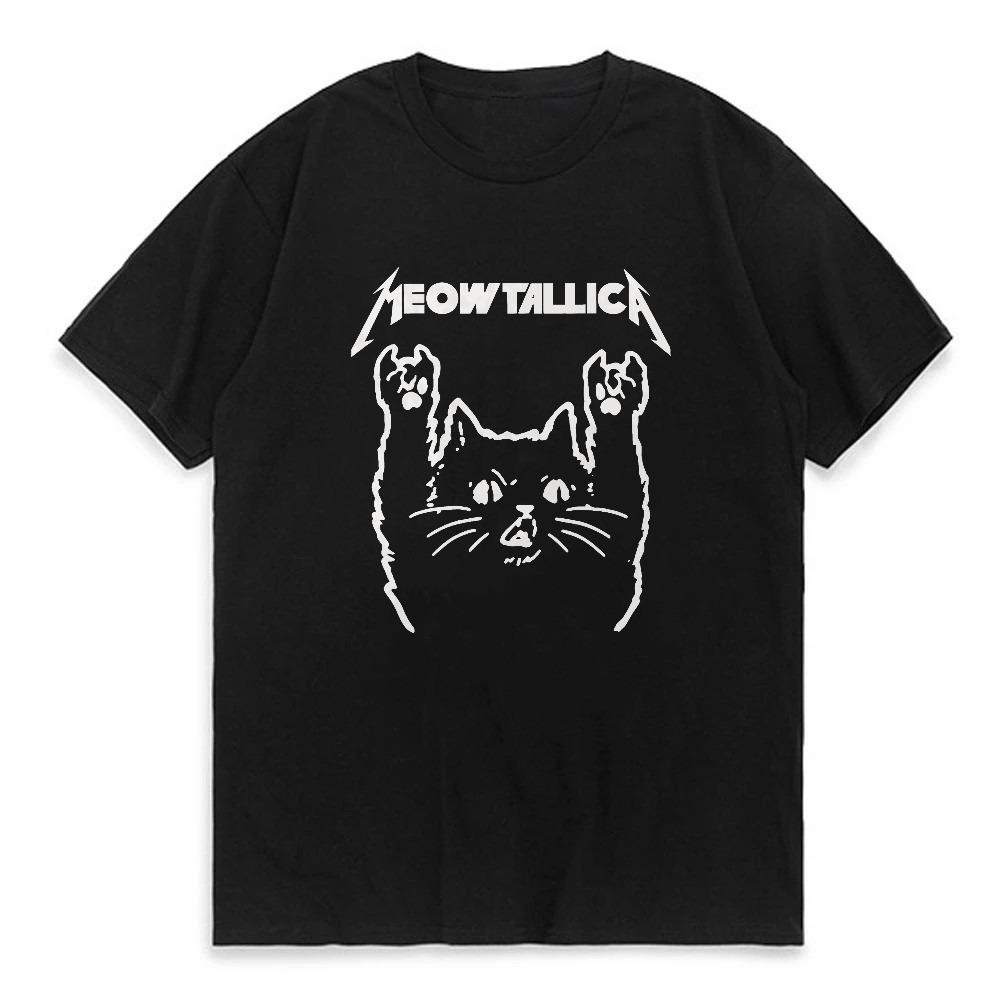 Fashion Casual Tshirt Chibi Cat Anime Printed Cotton TShirt Ultra Soft Round Neck Short Sleeve Tee for Men  Women 4XL