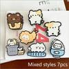 7 Pieces Cute Cartoon Sticky Note Holder Acrylic Pp Clips For Student Exam Paper Storage Snack Opening Clips