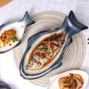 Nordic Ceramic Fish Dinner Plate - Creative Vegetable & Fish Serving Dish for Household Use