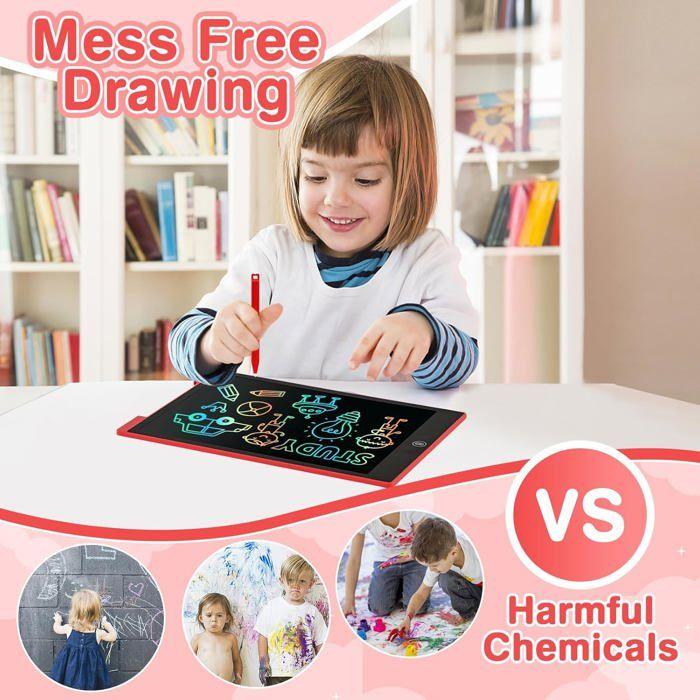 LCD Writing Tablet for Kids - FEBEST - ZXLCD-12-Red - 12 Inch - Red - Anti-glare Color Screen