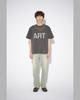 THEMUSEUMVISITOR Necklace Printed Pigment T-Shirt (Charcoal)
