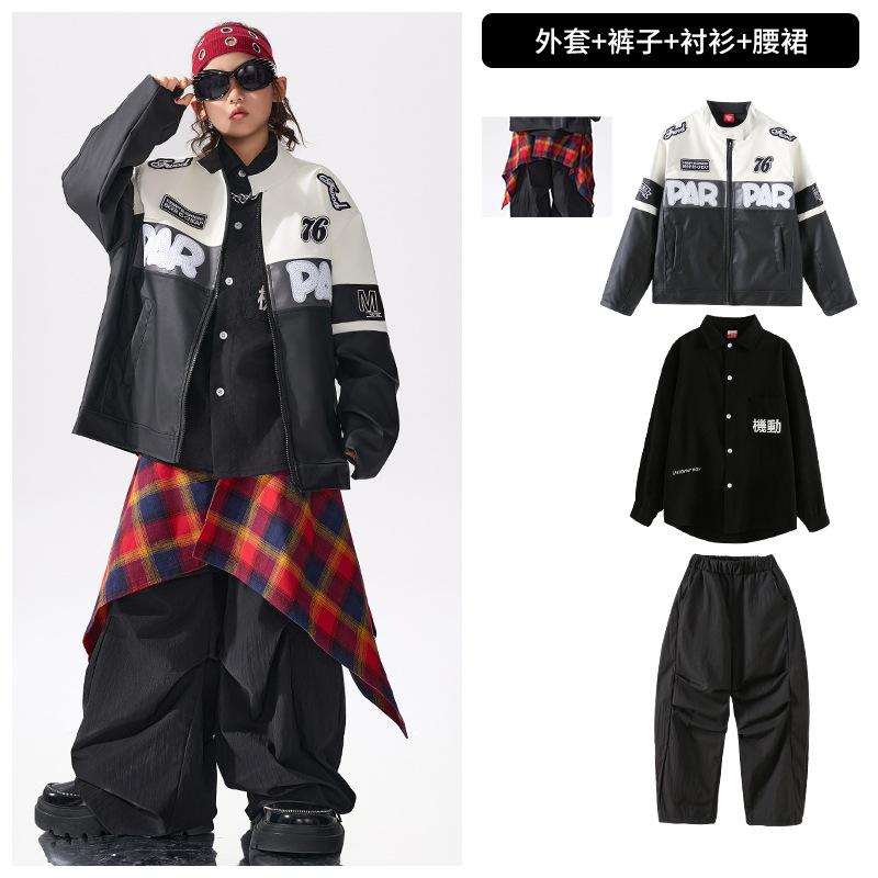 Kinder Street Dance Trendige Kleidung Jungen Hip-Hop Stil Hiphop Performance Kleidung Mädchen Fried Street Cooles Hübsches Anzug Kinder Schlagzeug