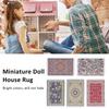 Dollhouse Woven Carpet Miniature Scale Doll Furniture Dollhouse Rug Carpet Dollhouse Blanket Rug Woven Rug Dollhouse Rug 1/12