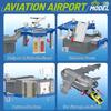 Children's Airport Scene Toy Set with Map, Control Tower, Parking Shed, Containers, Transport Aircraft, Passenger Planes, and Other Vehicles. Suitable