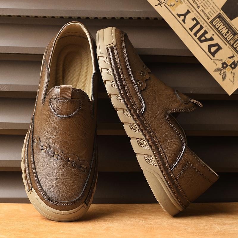 Fashion Comfy Driving Casual Flats Fashion Style Men's Loafers Fashion Outdoor Lazy Shoes Slip on Male Driving Shoes Handmade Moccasins