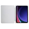Tablet Case For Samsung Galaxy Tab S10 FE/Tab S9 FE/Tab S9,Y-Fold Stand Pyramid-Patterned Leather+Clear Acrylic Cover with Pencil Holder