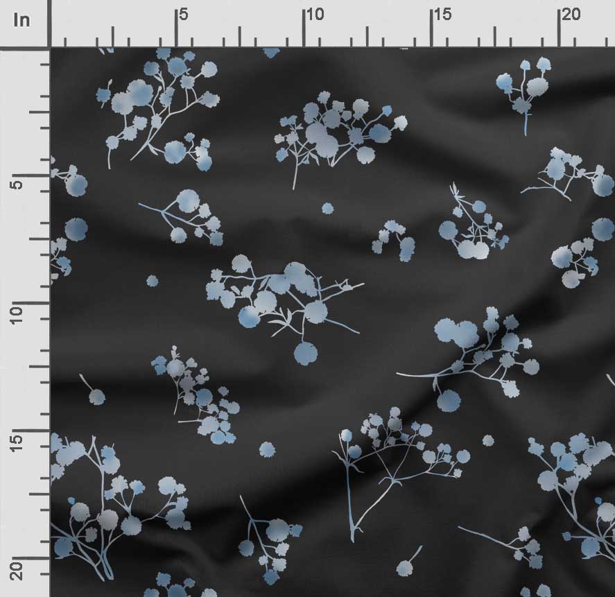 Soimoi Floral Print,  Cotton Cambric, Quilting Fabric Sold by The Yard 42 Inch Wide, Medium Weight Cotton Fabric, Sewing  Supplies,Blue &