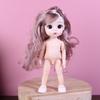 1Set Lovely 16CM 1/8 Nude Doll Girl Toy Kids Gift 3D Simulation Eyes 13 Joint Multi Expression Little Dollhouse