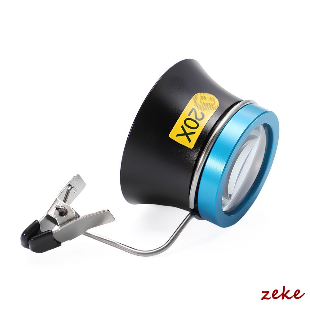 5X 10X 20X Eye Glass Magnifier Clip-On Eye Loupe Magnifying Lens Portable Eyepiece Process Operation Watchmakers Repair Tool Kit
