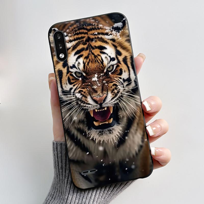 

Black Phone Case For LG K22 Bumper Silicone Case Cute Pattern Black Rose Shell Viral Colorful Soft Shockproof Cover LG K22