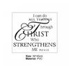 I Can Do All Things Wall Sticker English Letters Self-adhesive PVC Wall Decal Sticker Home Decor
