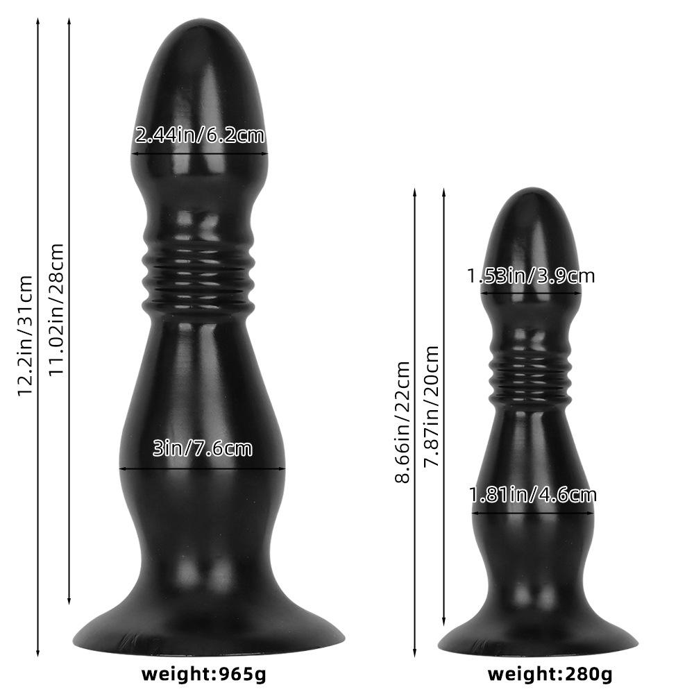Extra Large Anal Plug with Suction Cup, Black Giant Butt Plug Sex Toy for Beginners and Advanced