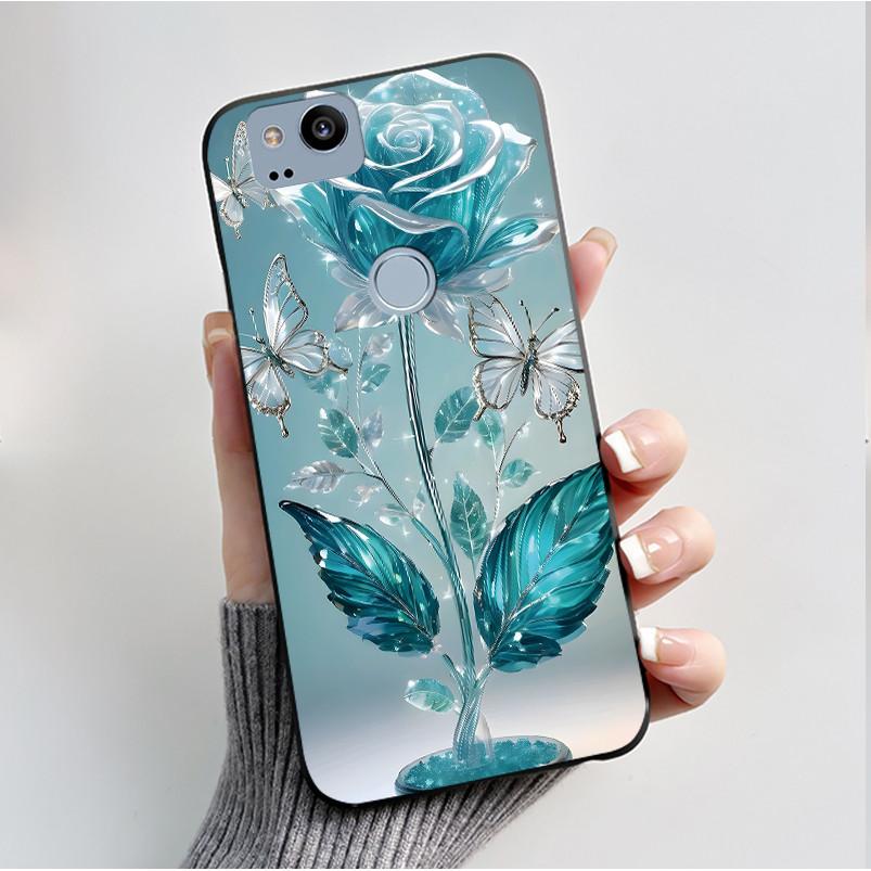 Pattern Case For Google Pixel 2 XL Pixel2 Funda Soft Silicone Shell For Google Pixel 1 XL Pixel1 Cover Cute Flower Casing Coque