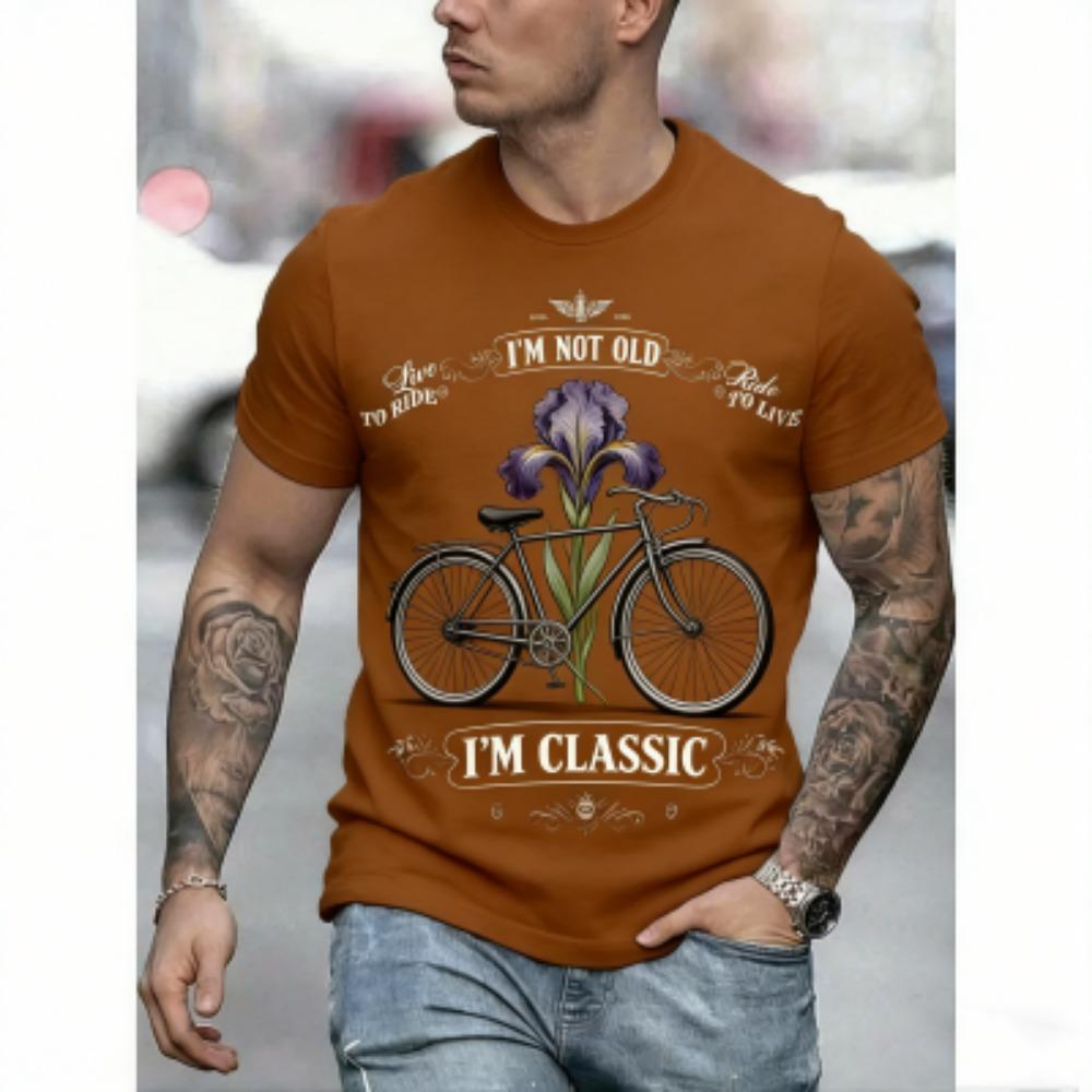 Europe America Summer Men's T-Shirt Motorcycle 3D Print Tees Top Loose Short Sleeve Streetwear Plus Size Women T-shirt