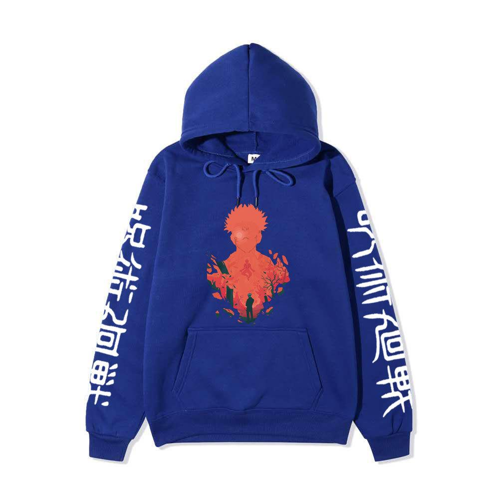 Jujutsu Kaisen Satoru Gojo Anime Graphic Hoodie Unisex Winter Fleece Lined Warm Hooded Sweatshirt Men Women Daily Casual