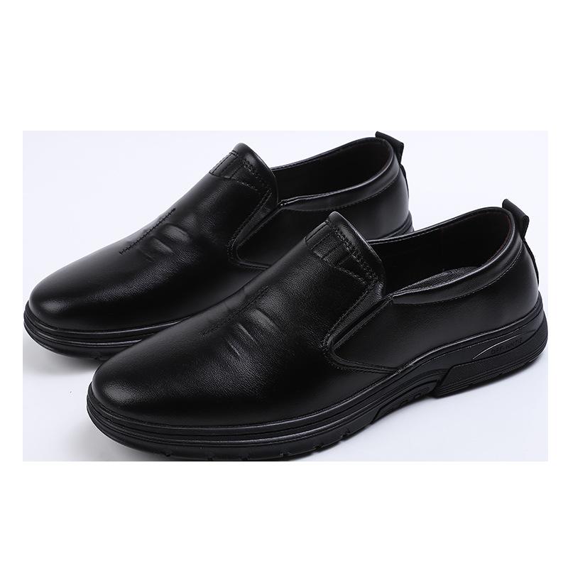 2025 spring and autumn new casual men's shoes Korean version men's foot cover business casual shoes men's leather shoes flat heel single shoes leat