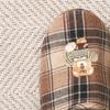 Daiso Plaid Embroidery Living Room Shoes 230 250 Mm Brown
