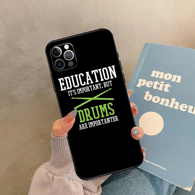 Drum Drumming Drummer Case For iPhone 17 Air 13 16 15 11 12 14 Pro Max 13 mini XR 15 16 Plus 16e Back Cover Shell
