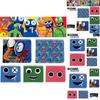 Cute Roblox Rainbow Friends Cartoon Print Bifold Wallet With Zipper Coin Bag
