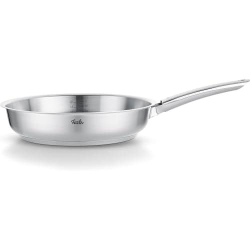 Fissler Pure Collection 28cm Frying Pan, Gas/IH Compatible, Oven Safe, All Stainless Steel, Made In Germany, Officially Sold In Japan, Product Code: 0