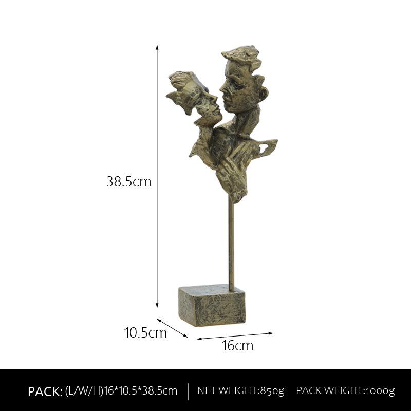 

Парная маска Европейские изделия из смолы Персонализированные украшения для дома для рабочего стола Легкая роскошь Украшения для комнаты Couple mask