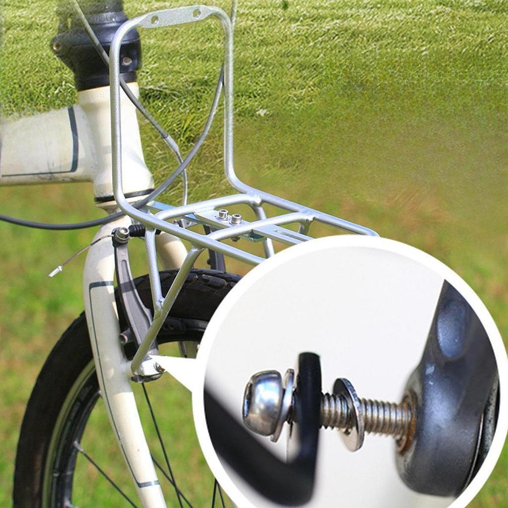 Bike Aluminum Alloy Front Fork Rack Luggage Rack Holder Stand Carrying Trunk for 20" Mountain Bike Riding Long Distance Cycle