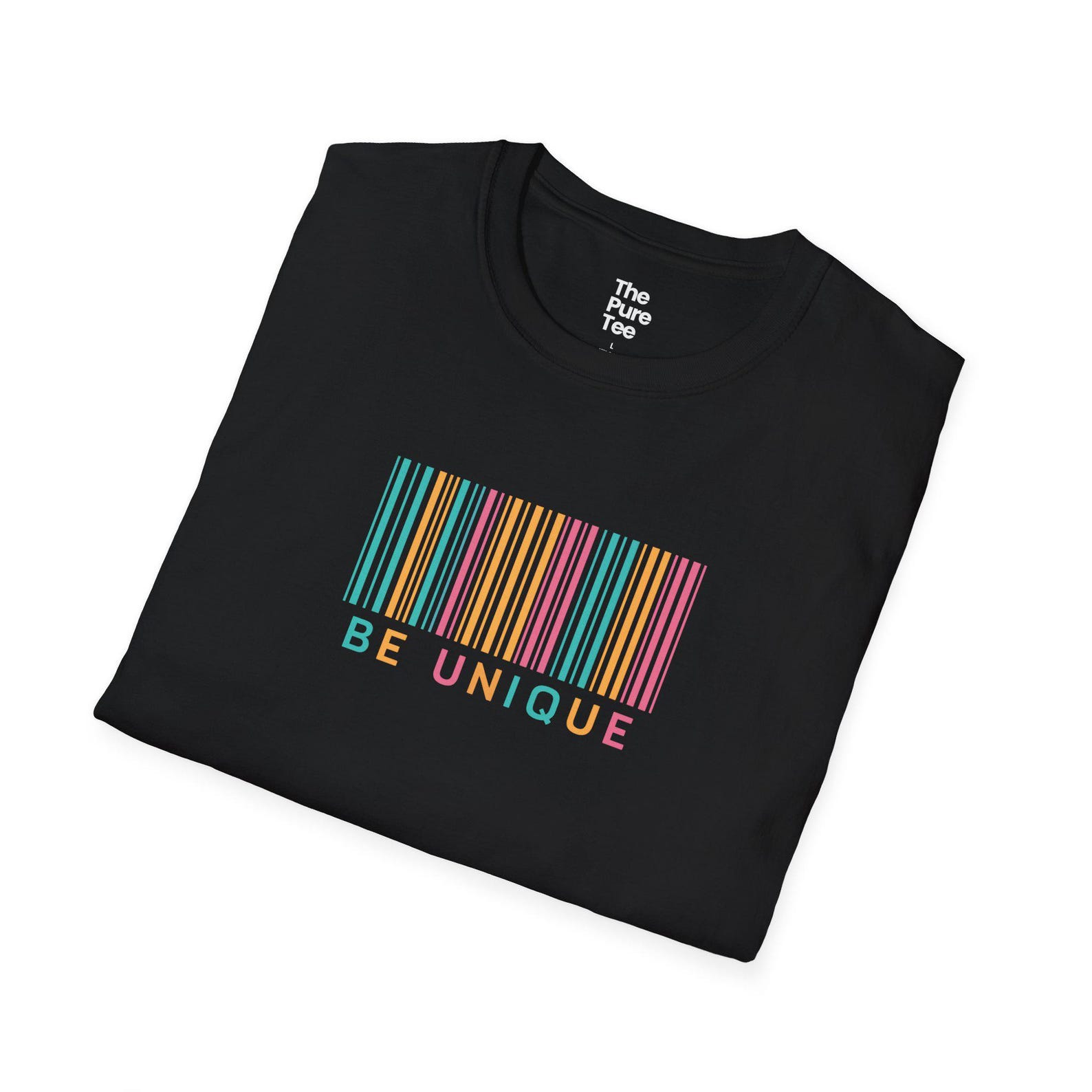 Be Unique Barcode Tee Colorful Minimal Streetwear Graphic T Shirt Gift 2XL