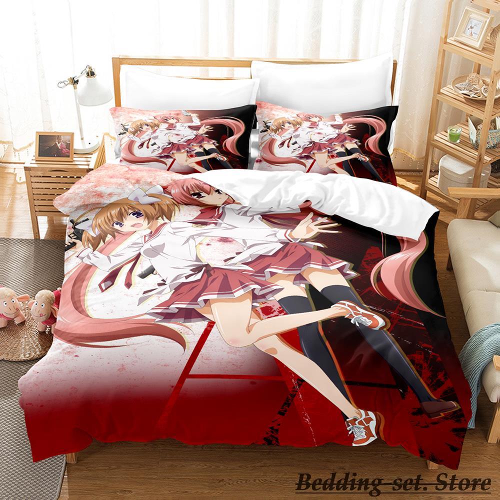 Hidan No Aria Bedding Set Single Twin Full Queen King Size Bed Set Adult Kid Bedroom Duvetcover Sets Anime Pare De Lit Bed