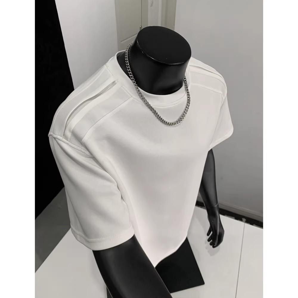 Мужская футболка с коротким рукавом и буквенным принтом, модный бренд, свободный повседневный топ M белый