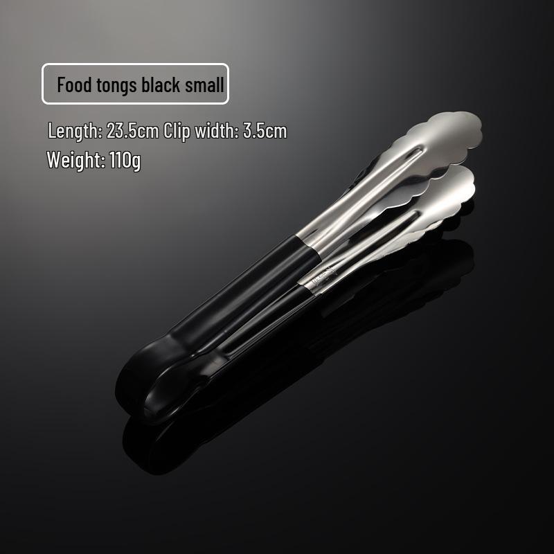 304 Stainless Steel Anti-Scald Silicone Food Tongs for Barbecue, Grilled Meat, Bread, and Baking