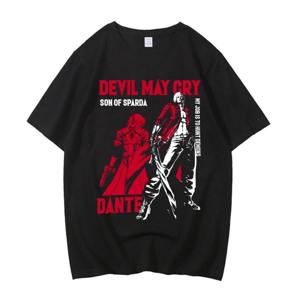 T-shirt Grafiche Devil May Cry Moda Vintage Manica Corta T-shirt Unisex Casual Cotone di Alta Qualità T-shirt Streetwear
