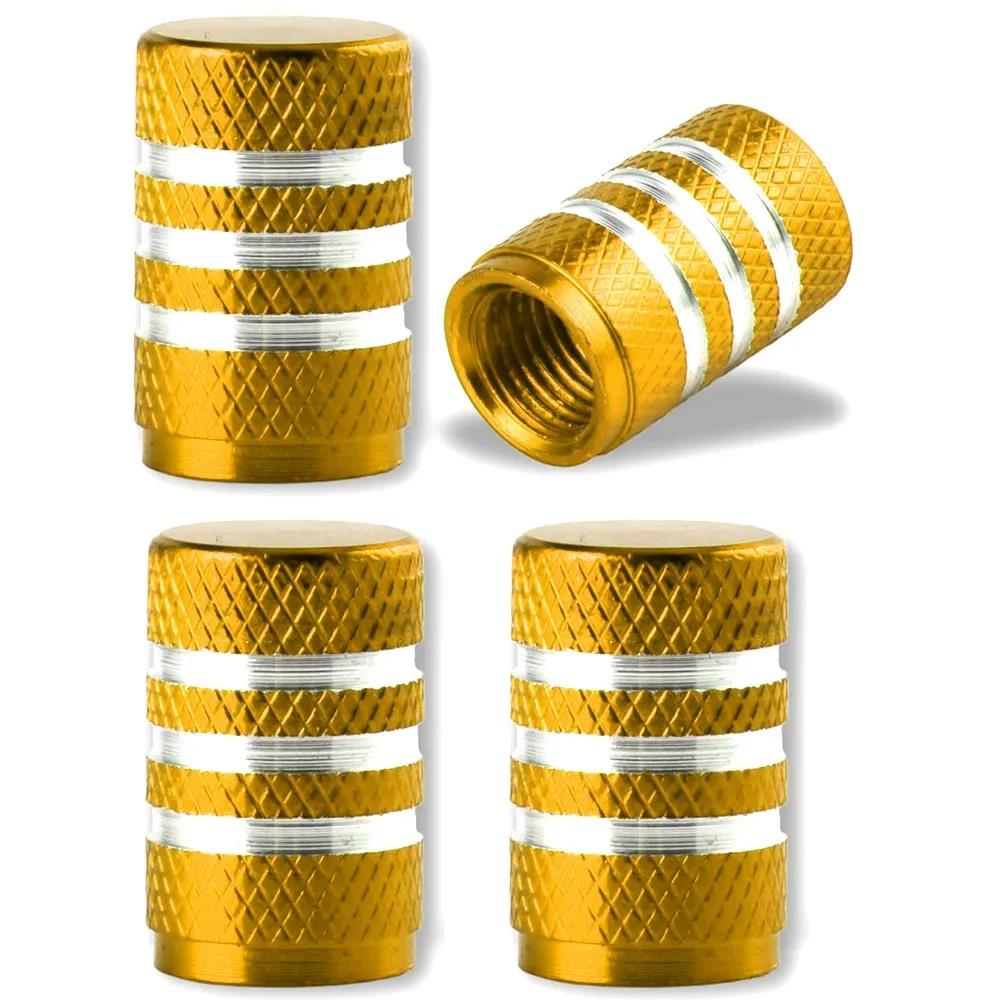 Aluminum Alloy Tire Valve Stem Caps 4 Pcs Universal Stem Covers for Cars Motorcycles and Bikes Auto Tire Accessoires Valve Stems 1