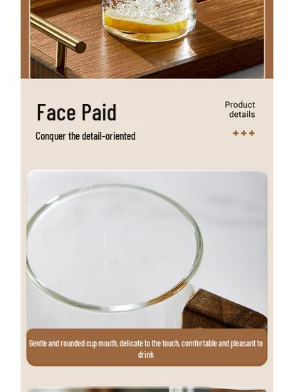 Hitzebeständiges Glasbecher-Set für Tee und Wasser