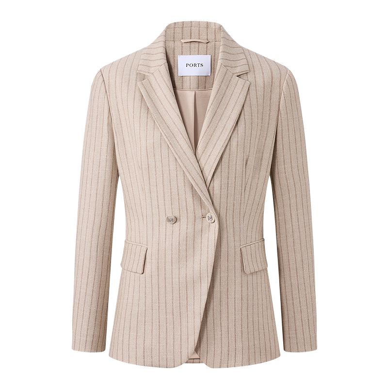 

PORTS Женская полосатая куртка с длинным рукавом LQ8J079VFF016 M