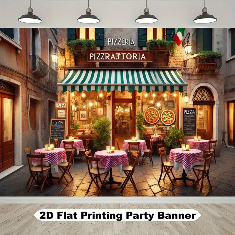 Italienisches Pizzarestaurant Geschäft Straßenbild Veranstaltung Promotion Festival Design Anpassbar Großformatiges Poster Restaurantdekoration
