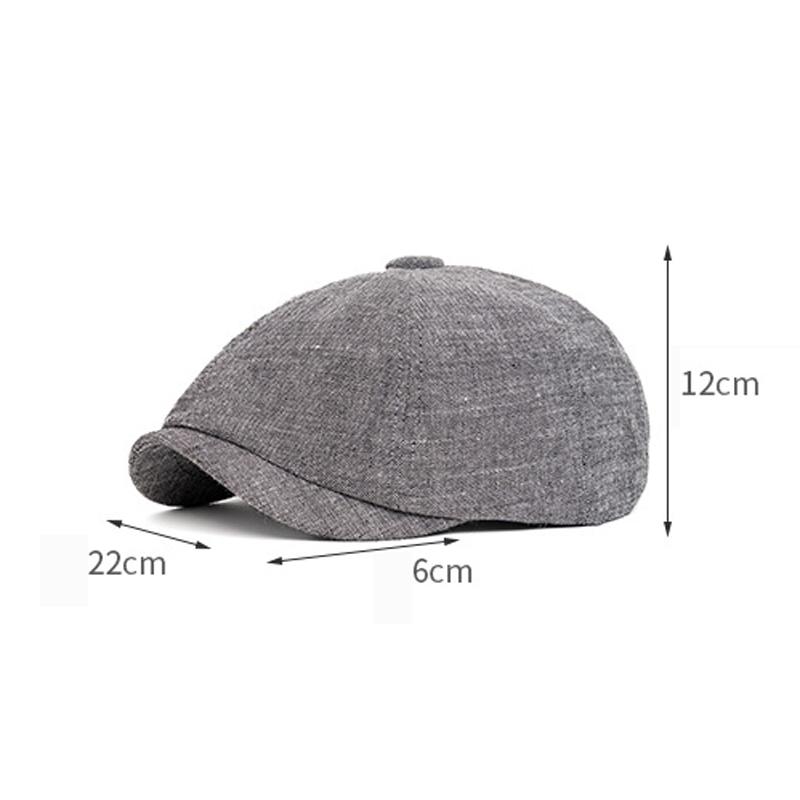 Spring Summer Vintage Cap Men's British  Beret Newsboy Cap Octagonal Hat Sunshade Hat
