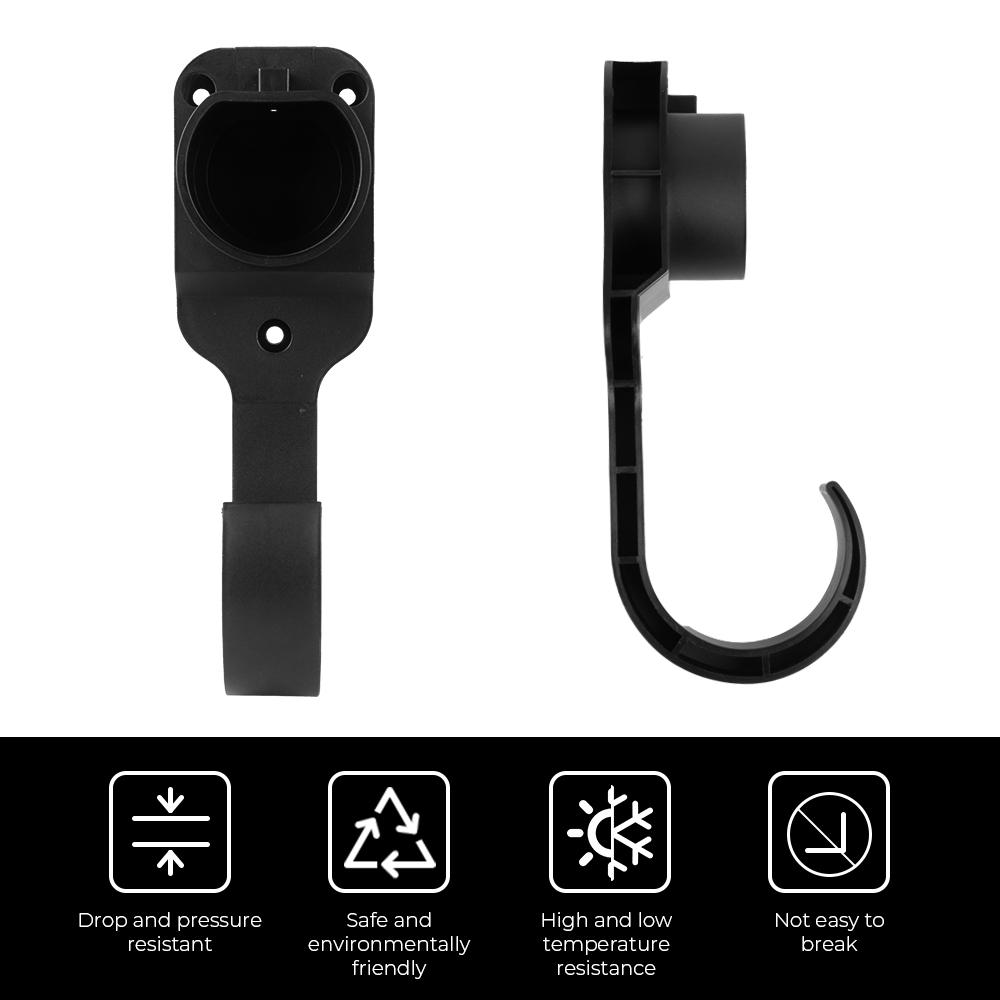 Gun Head Socket For Type 2 Connector EU Plug EV Charger Cable Holder For Electric Car Charging Wall Mount Bracket Car Accessories