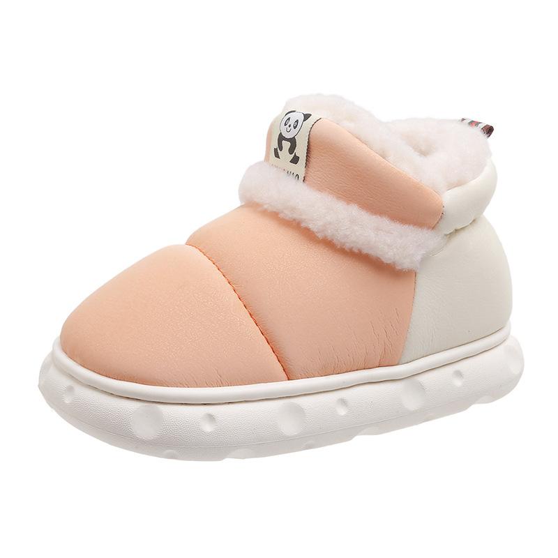 Winter children's cotton slippers bag heel indoor home shoes platform new boys fluffy shoes velvet girls baby shoes
