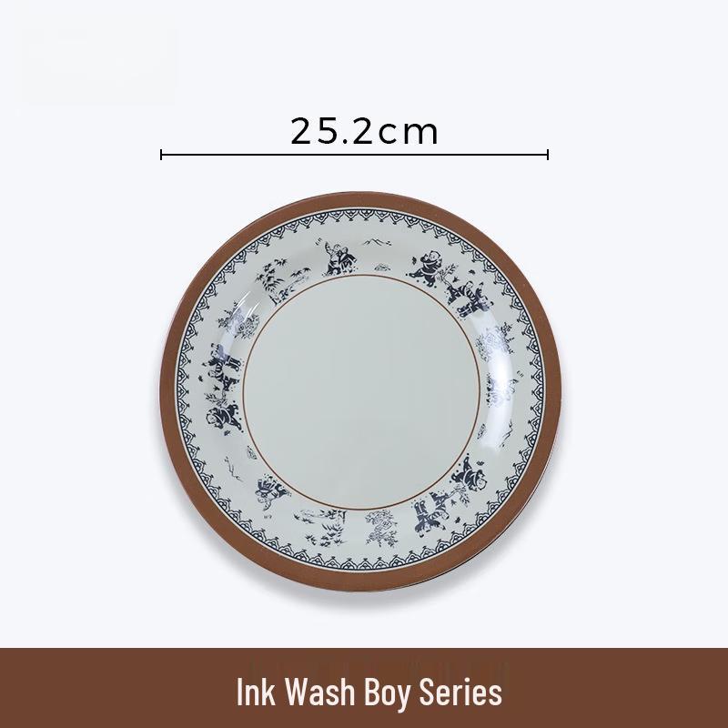 Blaue Pfingstrose Melamin Speiseteller