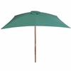 VidaXL Parasol avec poteau en bois 200 x 300 cm Vert